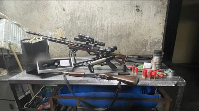 Incautación de armas por parte de la Policía Nacional