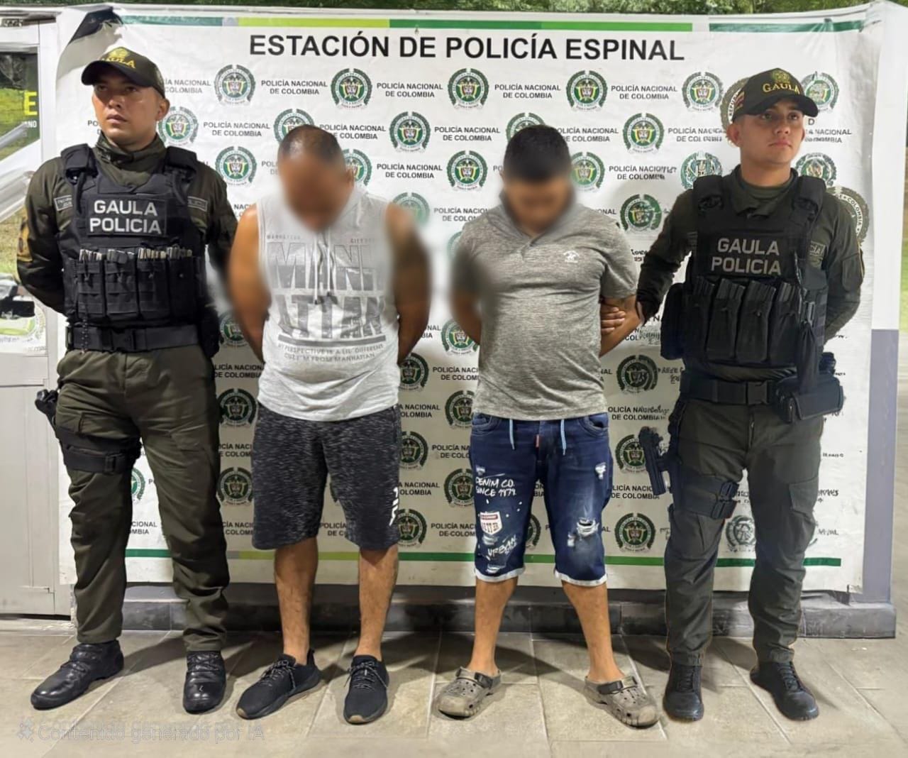 Dos personas capturadas en Espinal, Tolima