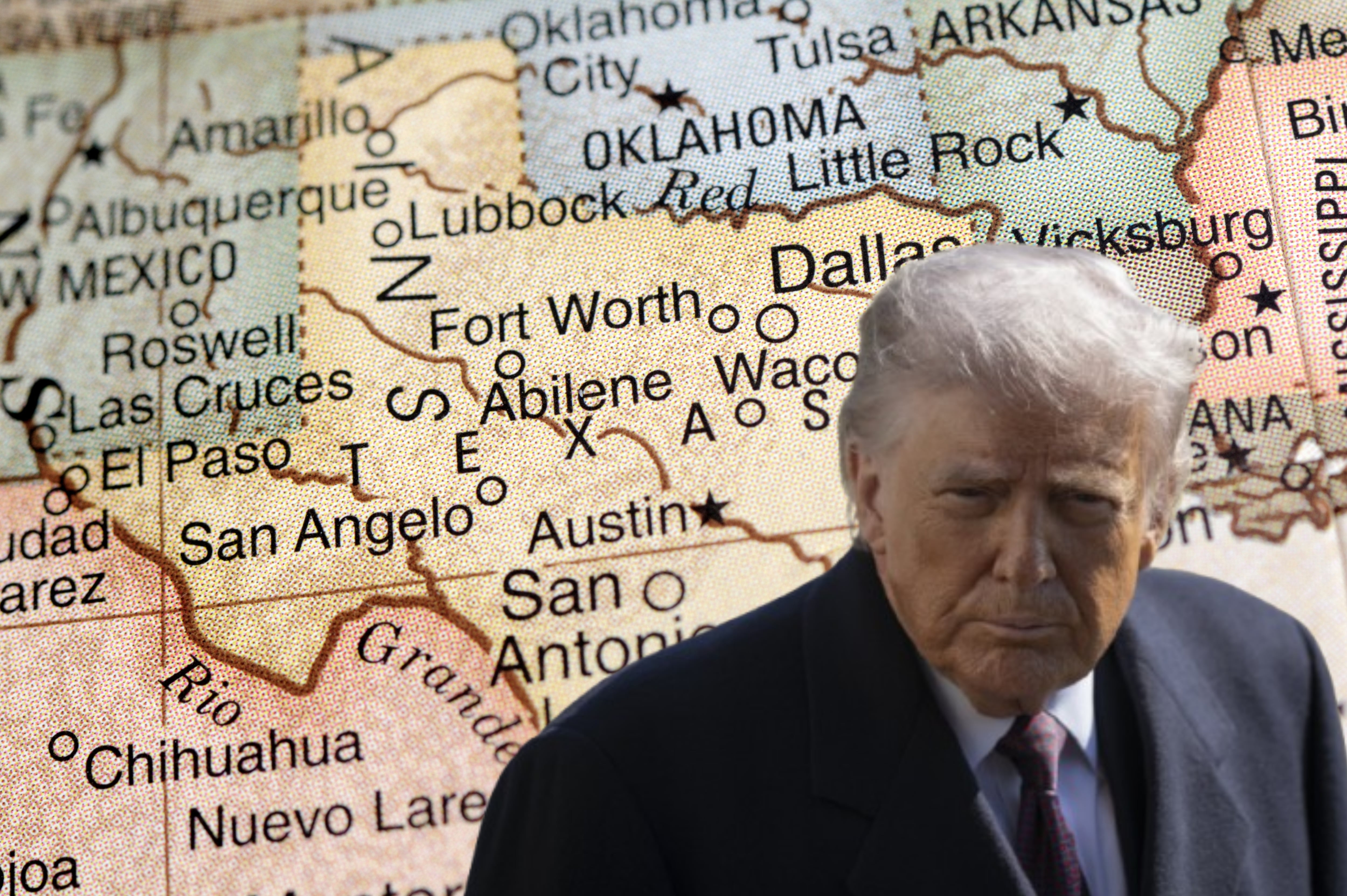 Imagen de referencia. Mapa de Texas - Donald Trump: Getty Images.