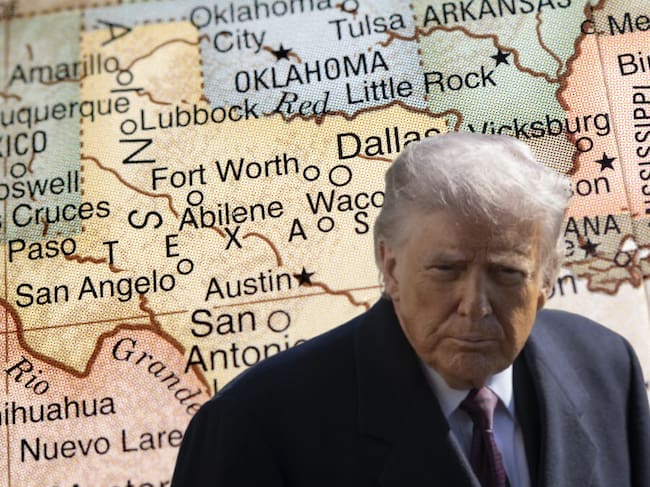 Imagen de referencia. Mapa de Texas - Donald Trump: Getty Images.