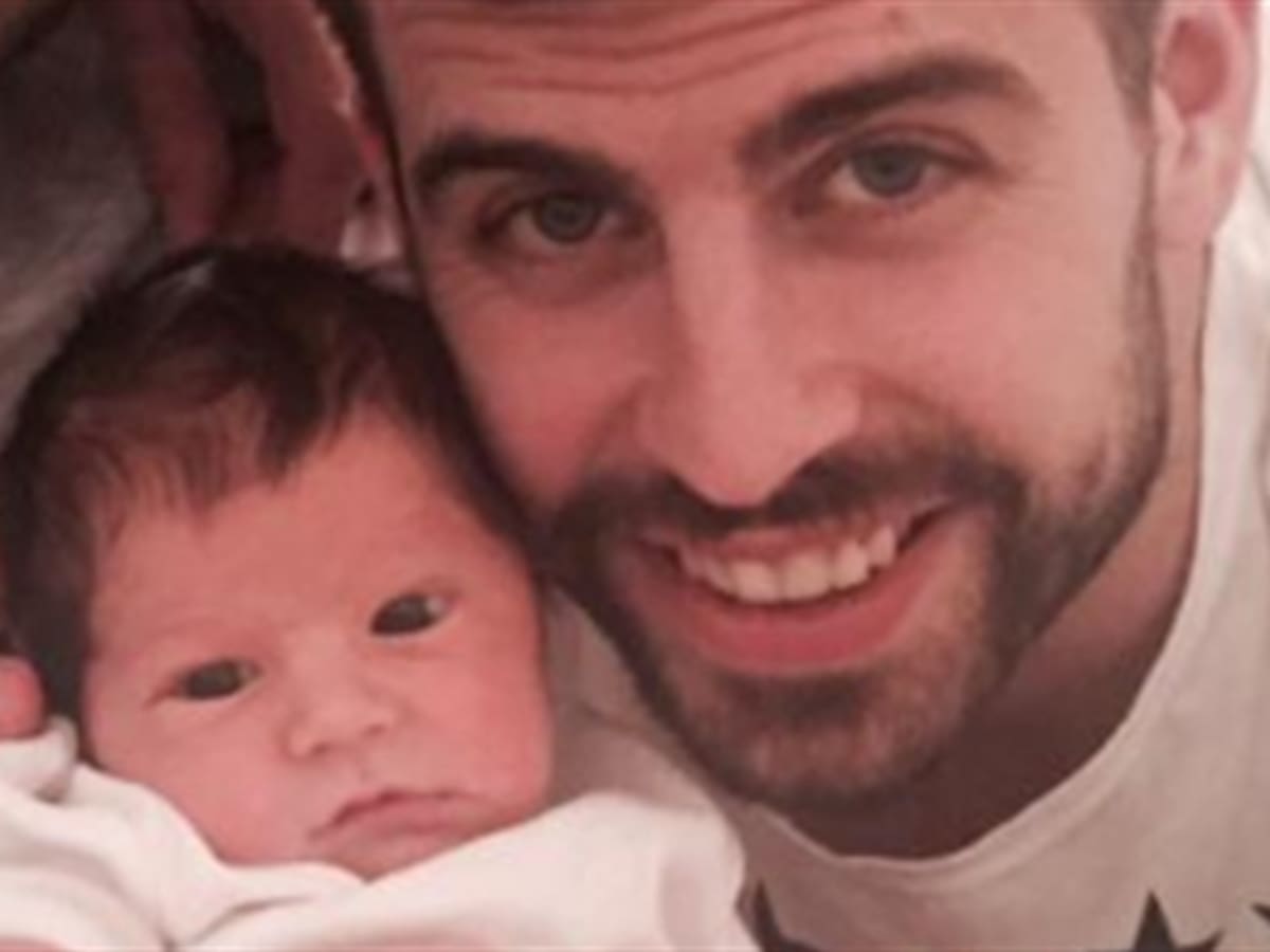 Piqué publica su primera foto con Sasha, su segundo hijo con Shakira