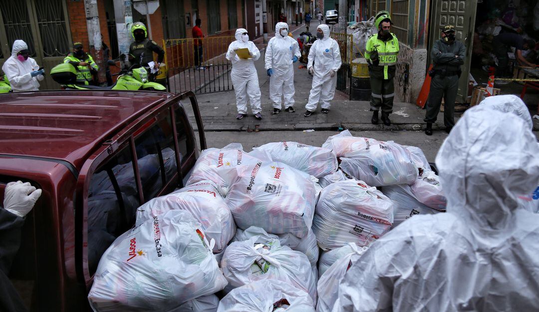 Entrega de mercados en las localidades de Bogotá