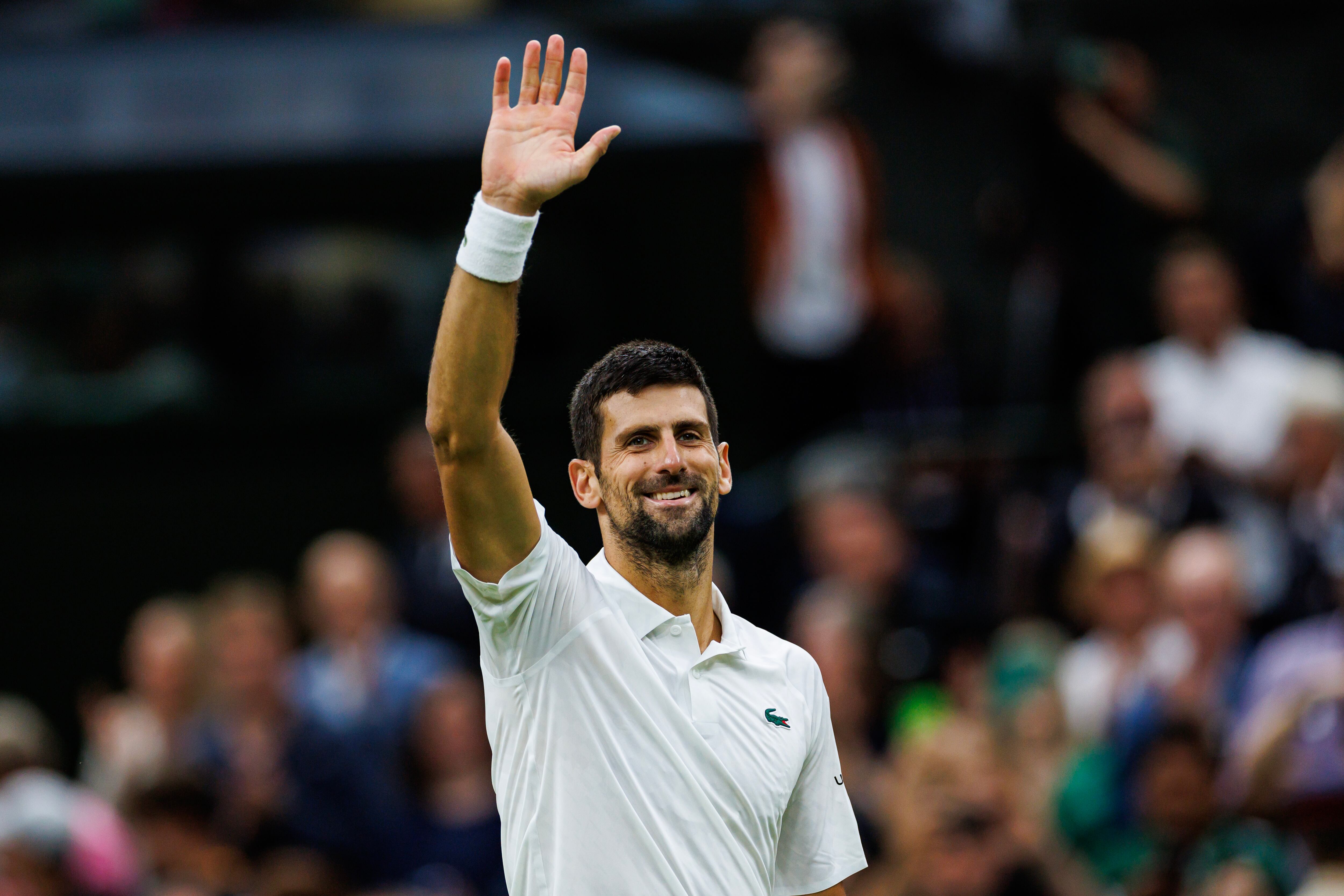 Novak Djokovic en la semifinal de Wimbledon (Photo by Frey/TPN/Getty Images)