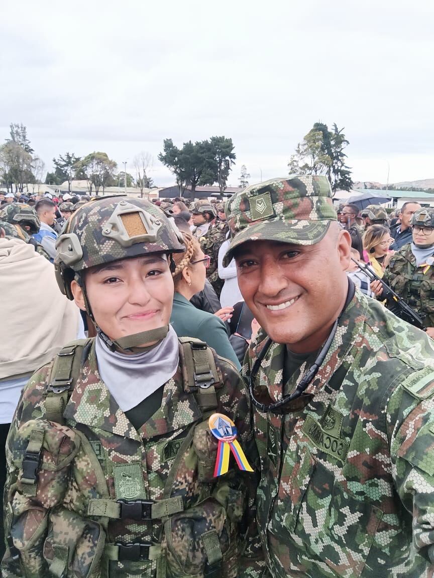 Paula Andrea, joven que decidió seguir el legado familiar en el ejército.