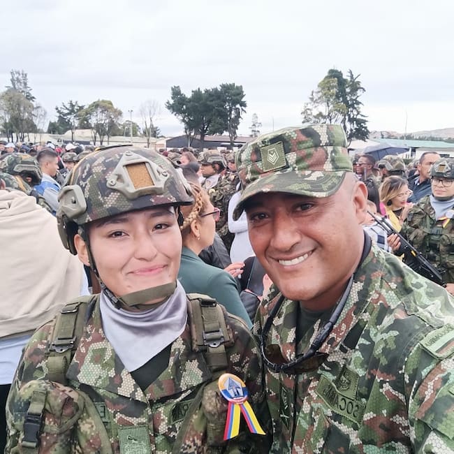 Paula Andrea, joven que decidió seguir el legado familiar en el ejército.