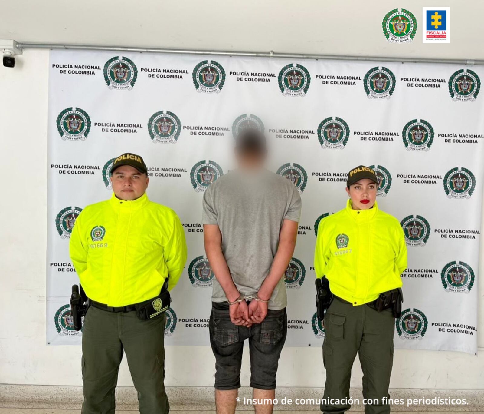 Fotografía suministrada por la Fiscalía General de la Nación