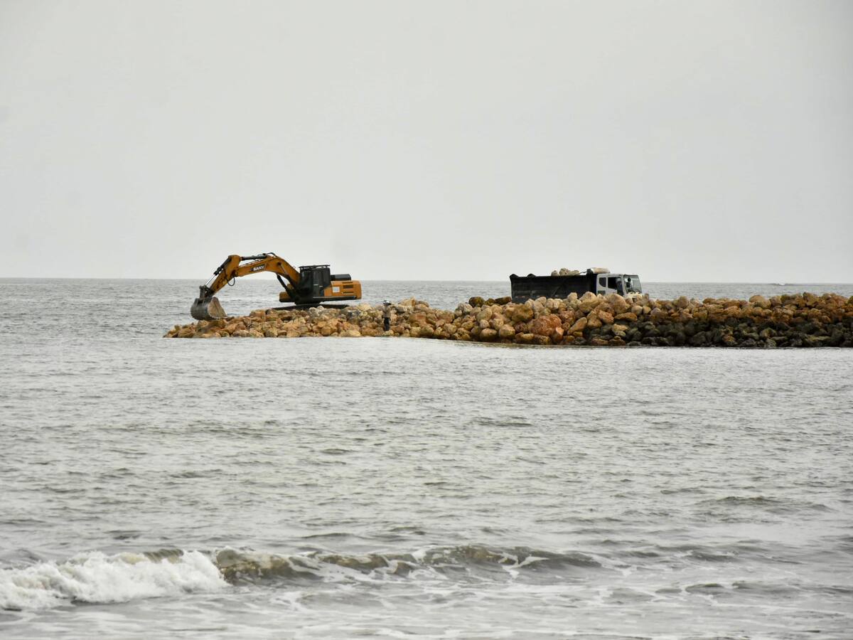 Avanza en un 90 % el proyecto de protección costera en Cartagena