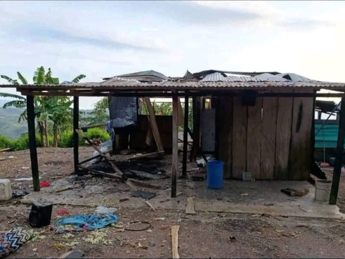 Varias viviendas en zona rural de El Tarra resultaron afectadas por explosivos lanzados desde drones