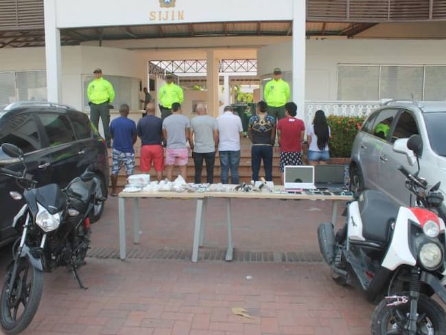 Ocho capturados por tráfico de estupefacientes en Cartagena