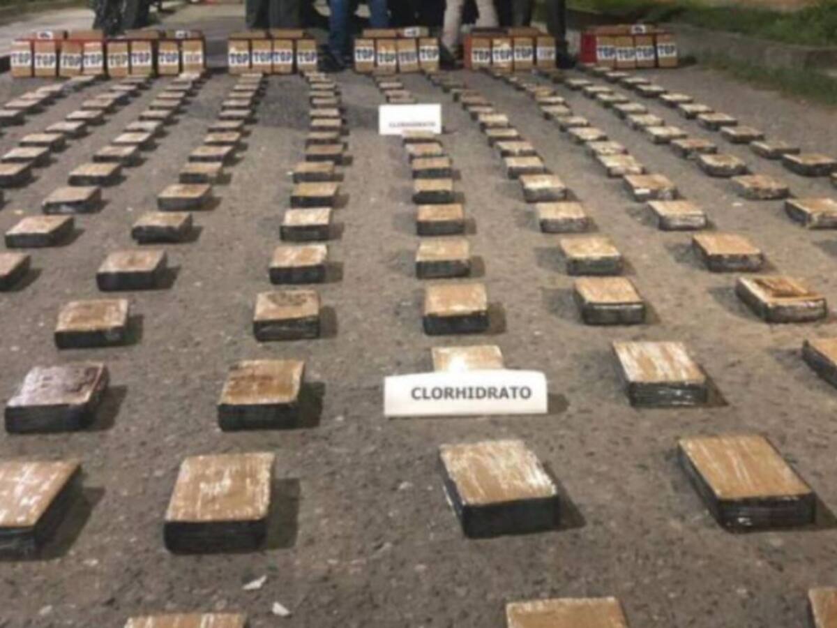 250 kilos de cocaína incautados en vías de Caldas