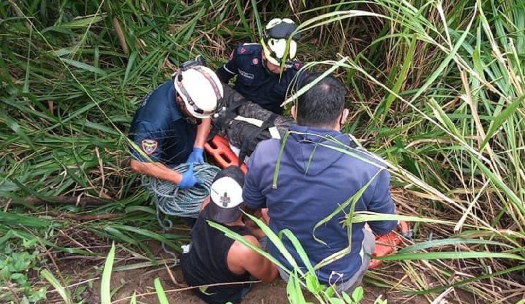 Sitio del accidente, cerca al Kilómetro 41.