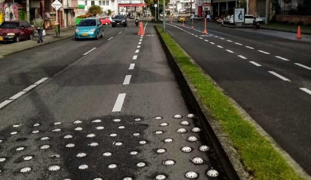 Reparcheo de vías en Manizales
