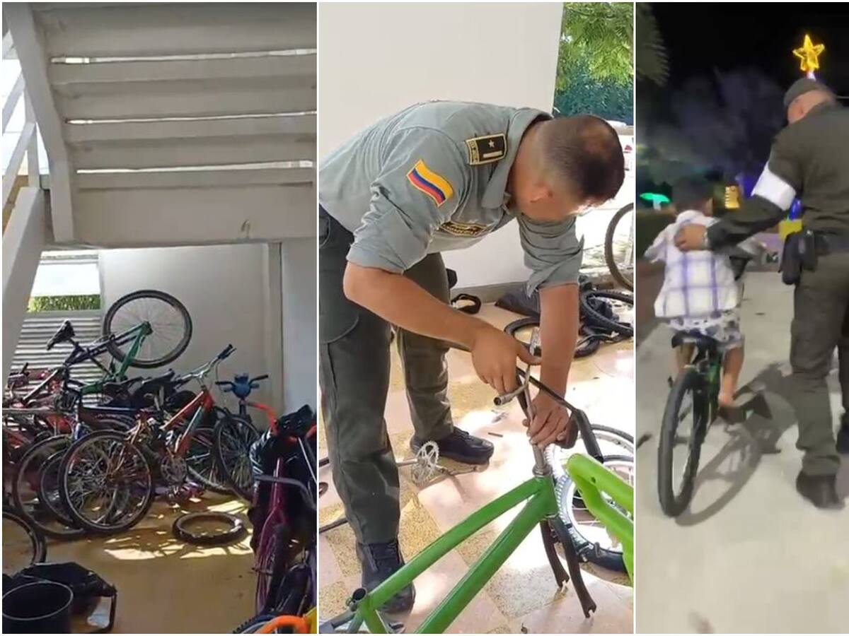 El Taller de Santa: la estrategia con la que la Policía en el Tolima regaló bicicletas en navidad