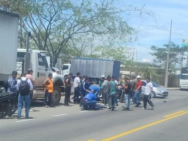 Accidente vía Ibagué - El Espinal