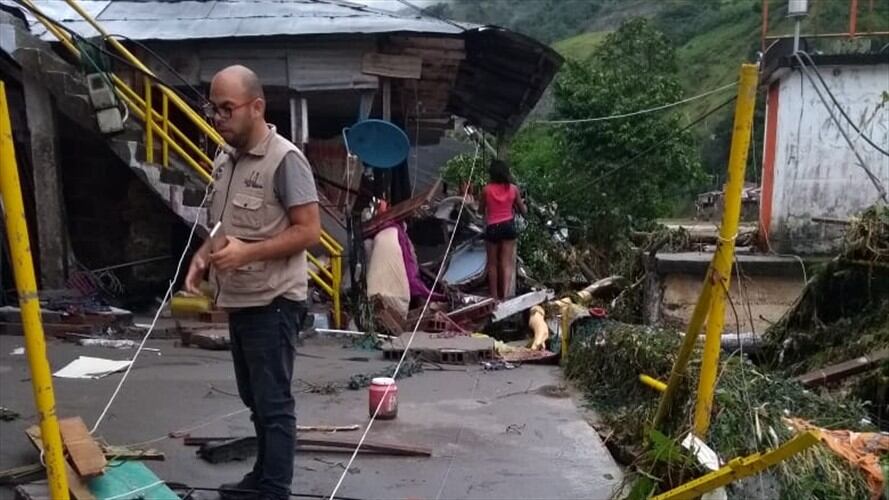 El Consejo Municipal de Gestión del Riesgo del municipio de Valdivia informó que 600 personas fueron evacuadas en el corregimiento de Puerto Valdivia. Foto: Cortesía/ Gobernación de Antioquia.
