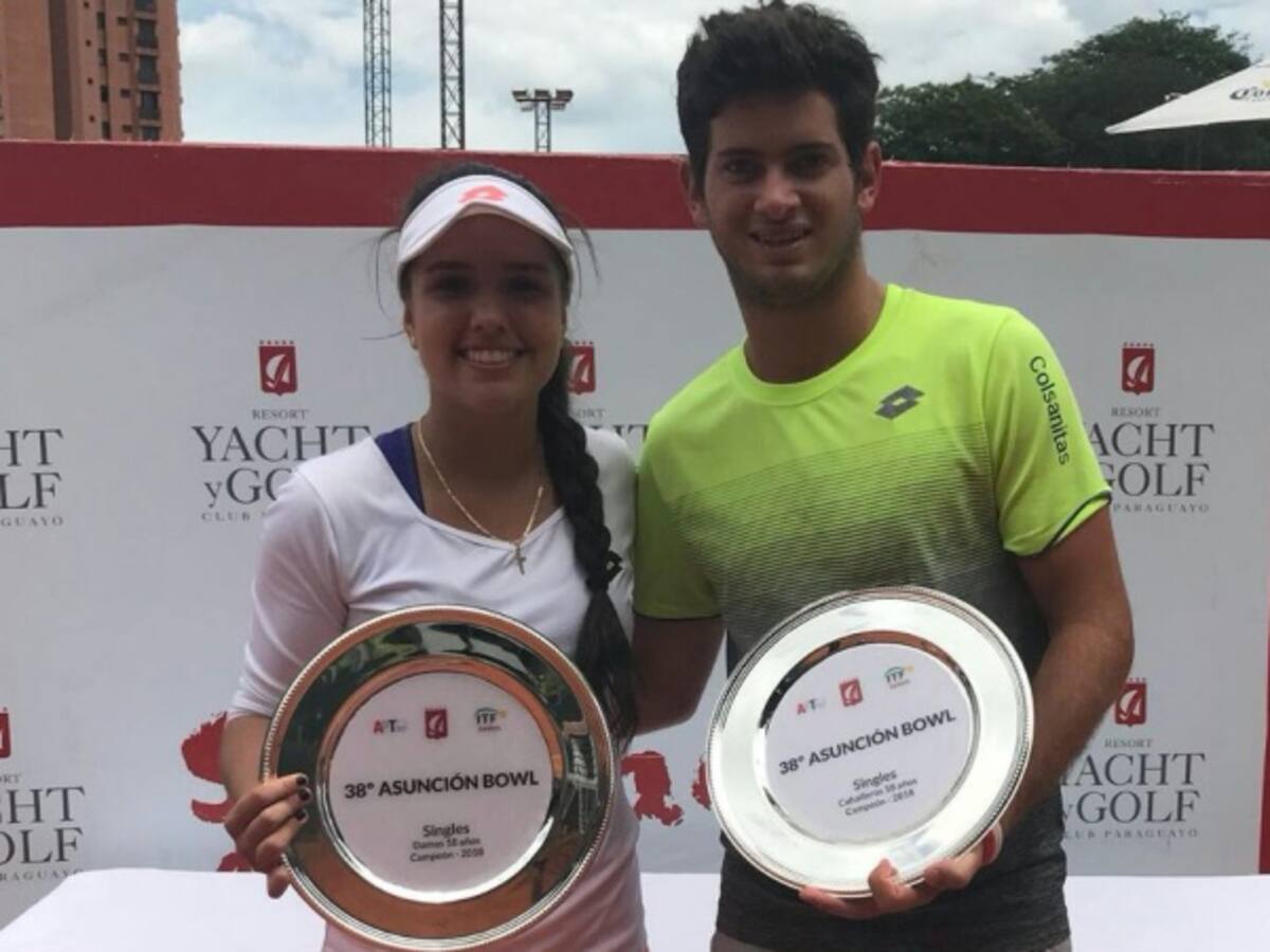 María Camila Osorio y Nicolás Mejía, campeones juveniles en Paraguay