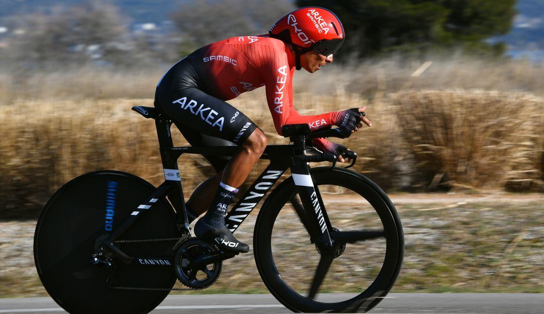 Nairo Quintana durante el prólogo del Tour de La Provence.