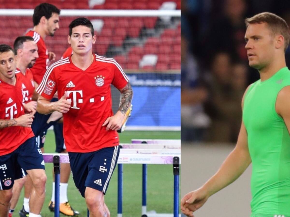 James intenta integrarse, está muy presente. Quiere ayudar al equipo: Neuer