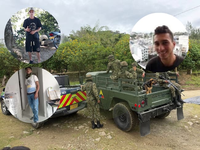 Víctimas de la masacre de Abejorral- fotos cortesía