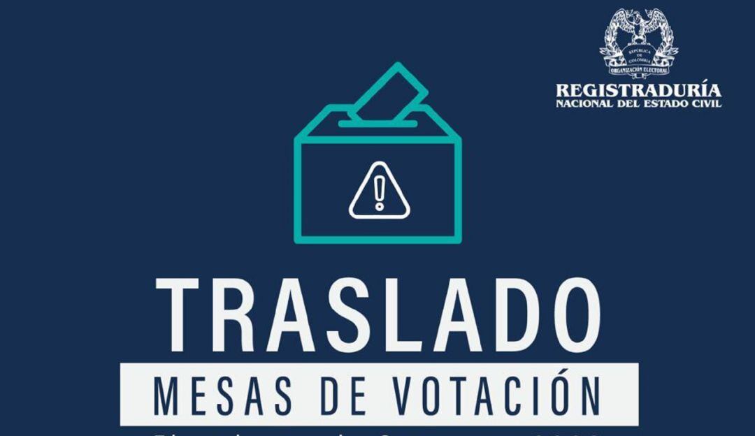 Trasladan siete mesas de votación de Manizales