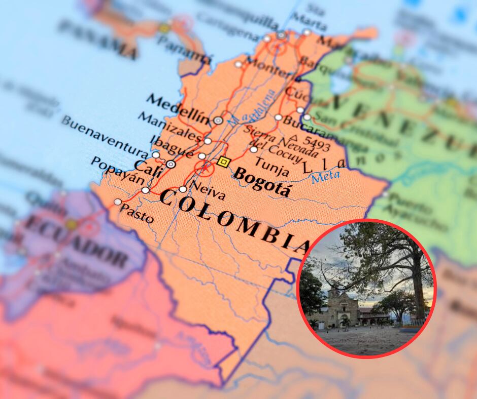 Mapa de Colombia y San Antonio del Tequendama (Getty Images)