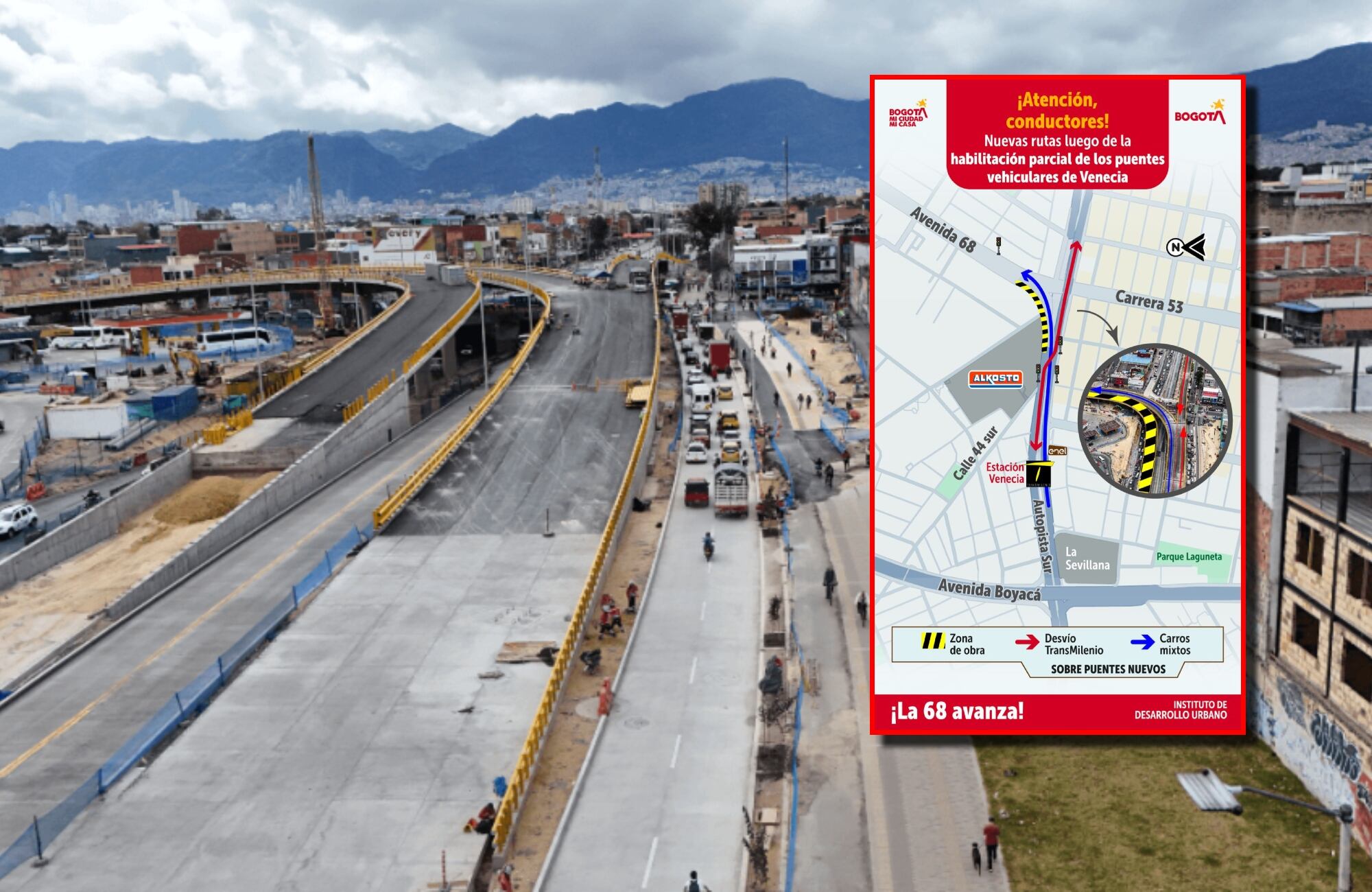 Puente de Venecia en Bogotá. Fotos: Alcaldía de Bogotá