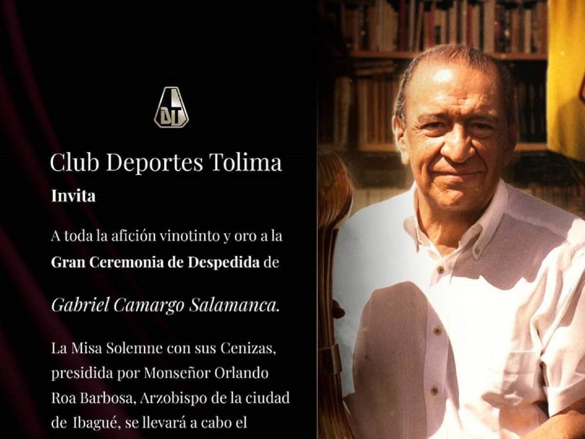 Este sábado homenaje a Gabriel Camargo en el Estadio de Ibagué