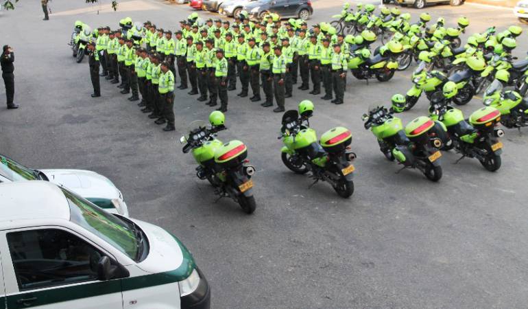 Uniformados que estarán recorriendo la ciudad en esta nueva etapa de intervención vial