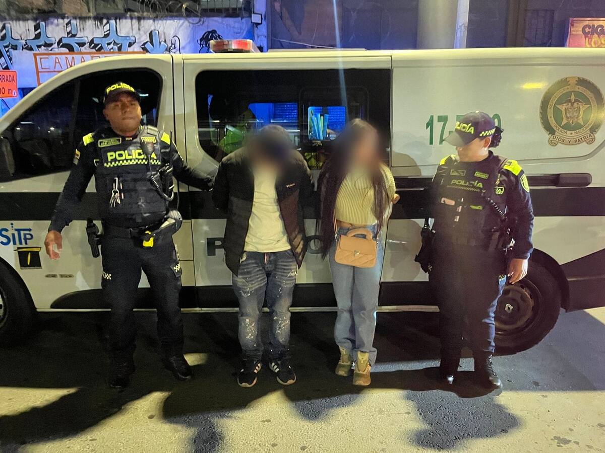 Una pareja fue capturada en Transmilenio por hurto, los implicados ya tenían antecedentes
