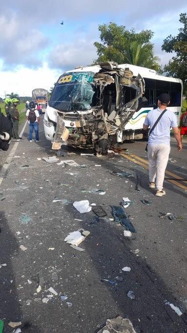 El accidente fue atendido por las autoridades de tránsito en el Urabá antiqueño. Foto: Denuncias Antioquia.