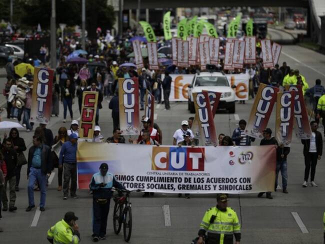 Centrales obreras marcharán apoyando las reformas del Gobierno Nacional. Foto archivo: Sergio Acero/Colprensa