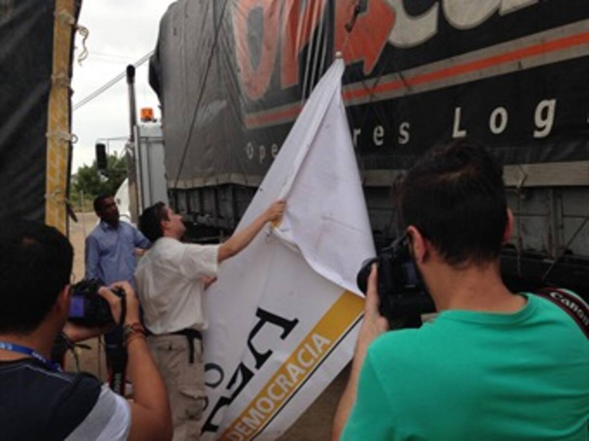 Por seguridad piden retirar pancartas de apoyo a prensa venezolana