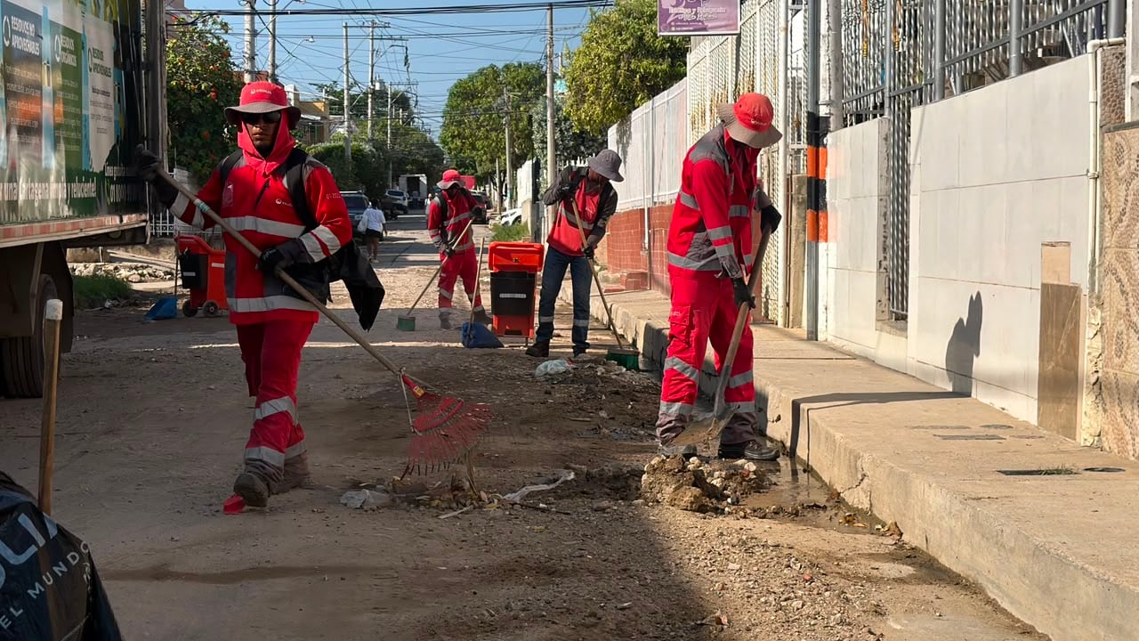 Brigada de limpieza. // Veolia