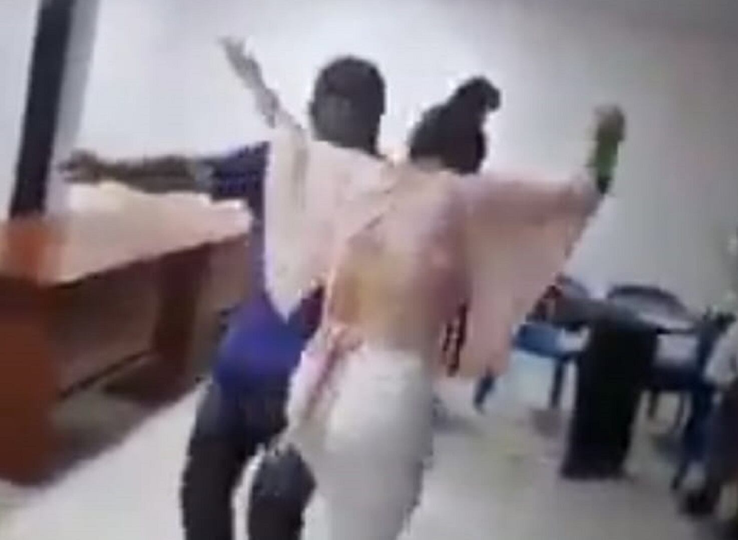 Momentos de la aparente fiesta