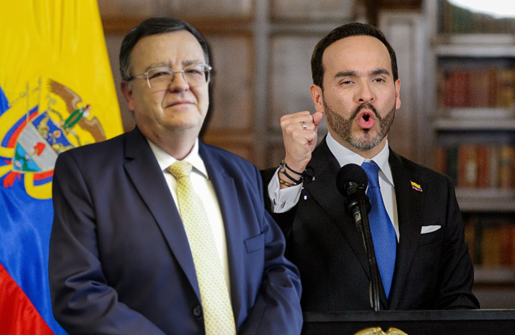 Alejandro Ramelli y Abelardo de la Espriella. Fotos: (Colprensa – Catalina Olaya) / (Photo by Sebastian Barros/NurPhoto via Getty Images)