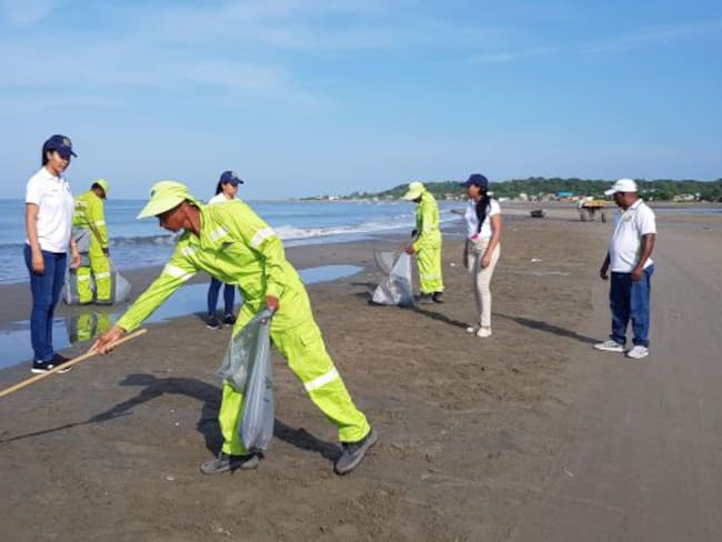Playas de Marlinda en Cartagena quedaron libres de residuos