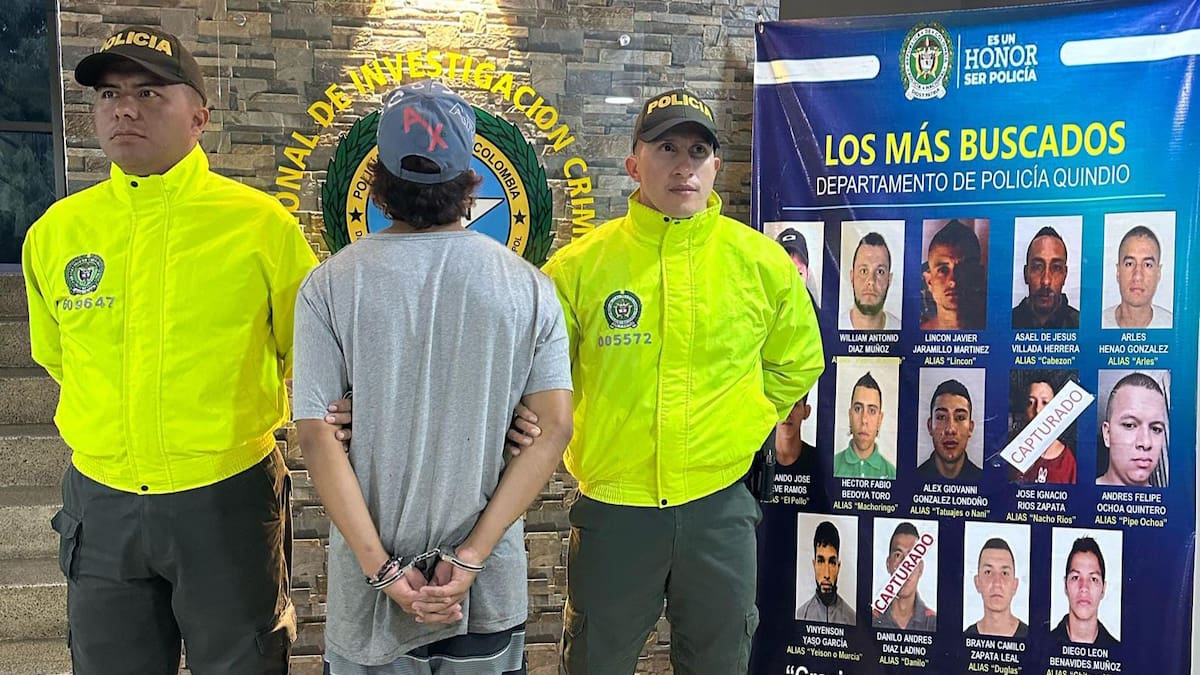En Montenegro, capturaron uno de los delincuentes más buscados del Quindío