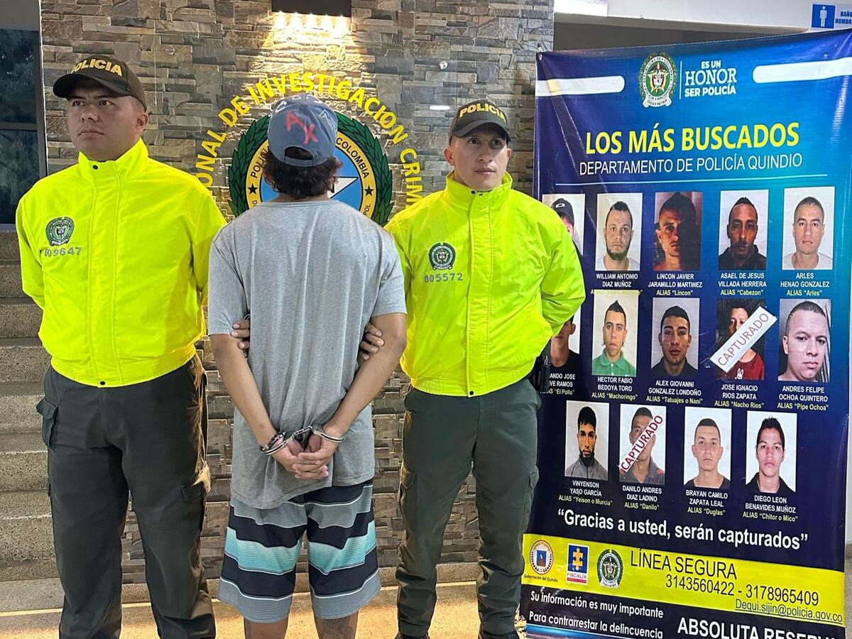En Montenegro, capturaron uno de los delincuentes más buscados del Quindío