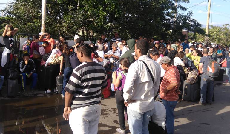 Venezolanos en la frontera