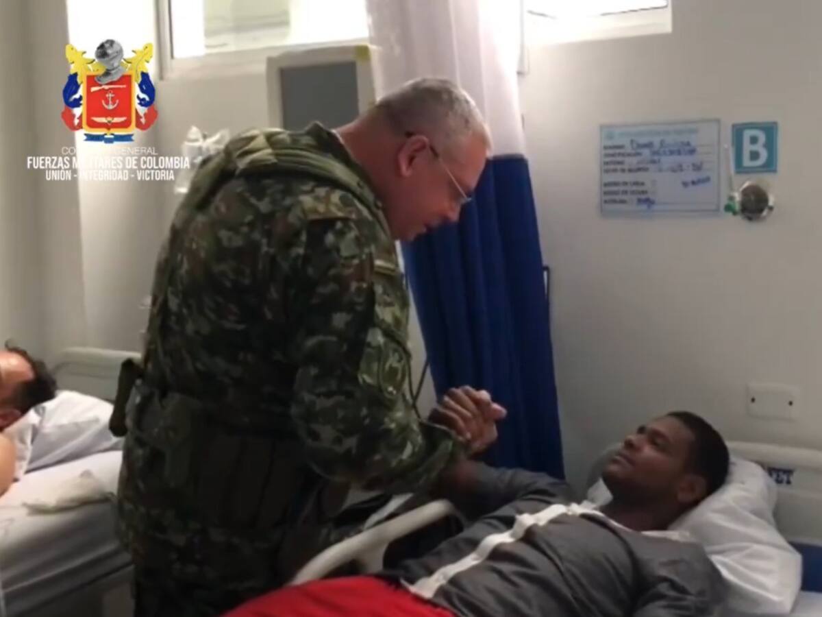 Comandante de las Fuerzas Militares visitó a soldados heridos en Barrancabermeja