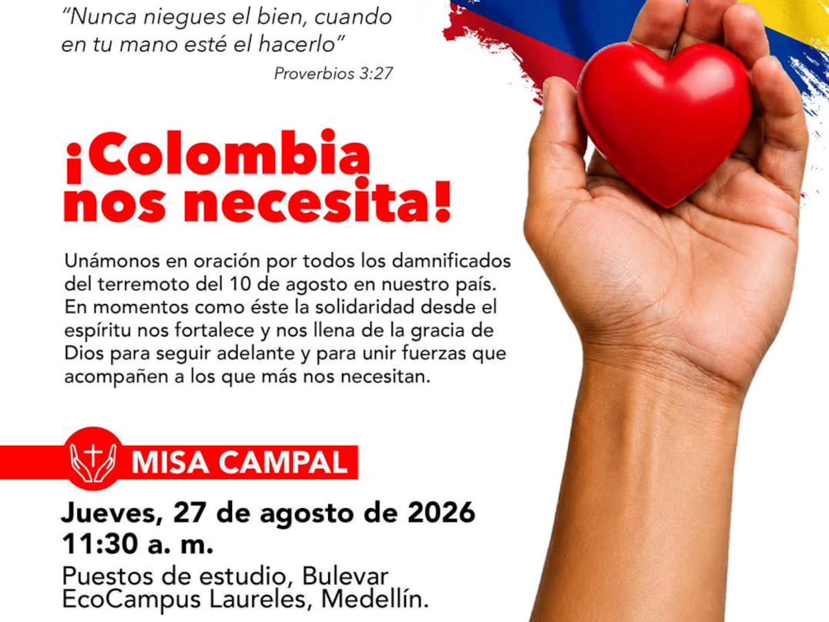 La UPB Medellín se une en oración y recolección de víveres para afectados por el terremoto