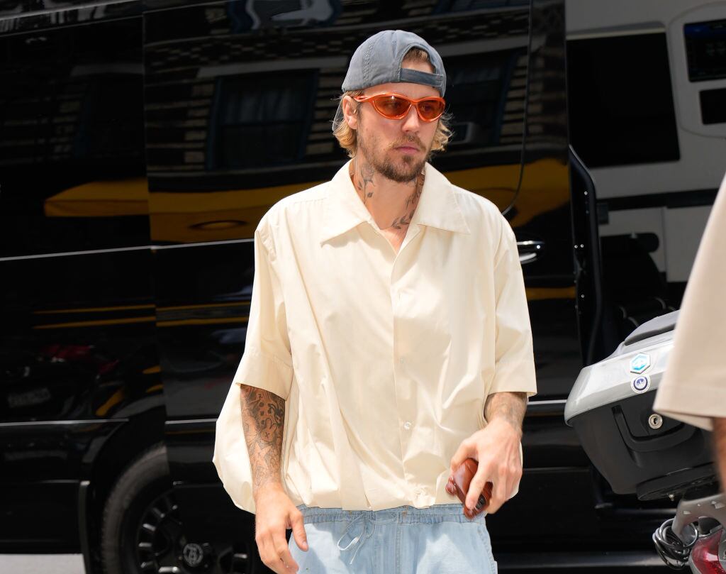 NEW YORK, NEW YORK - JUNE 23: Justin Bieber is seen on June 23, 2024 in New York City. (Photo by Gotham/GC Images)