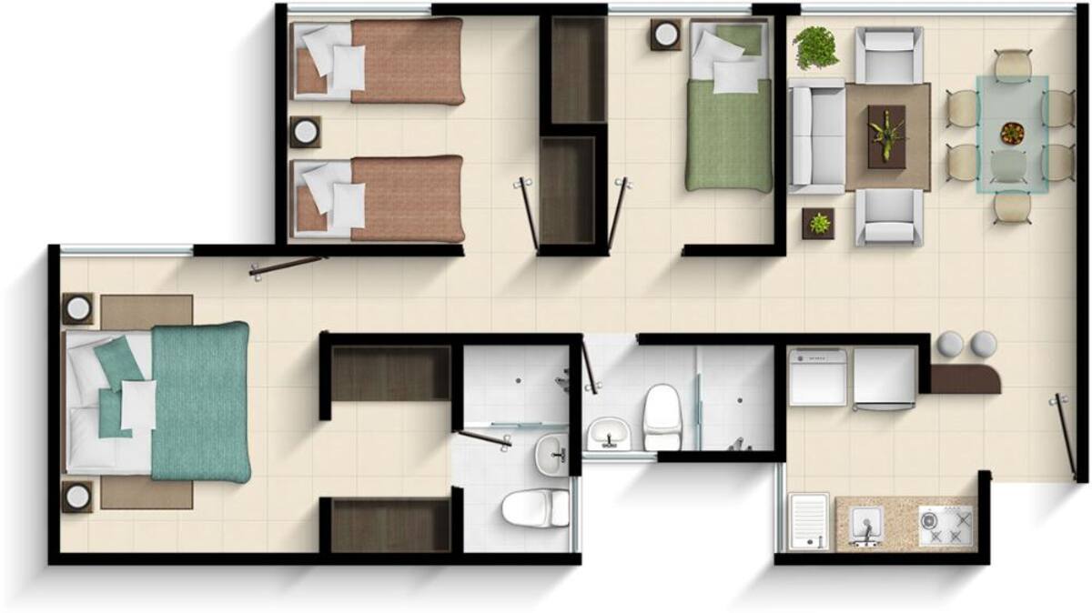 Ubicado en la avenida quinta calle 141, antes del reten del Salado, en Ibagué, este conjunto ofrece apartamentos con áreas desde 48.25 mts2 hasta 56.90 mts2.