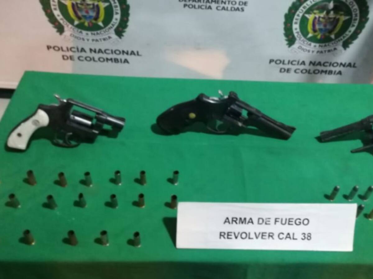 Capturan en Chinchiná a 3 hombres que estaban haciendo disparos