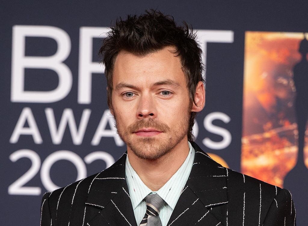 MANCHESTER, ENGLAND - FEBRUARY 28: (EDITORIAL USE ONLY) Harry Styles attends The BRIT Awards 2026 at Co-op Live on February 28, 2026 in Manchester, England. (Photo by Samir Hussein/WireImage)