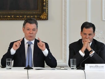 Mesa de diálogos de paz del Gobierno con las Farc.Foto: Colprensa.