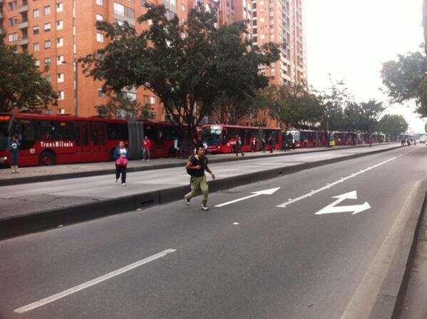 Transmilenio en la Avenida Caracas.