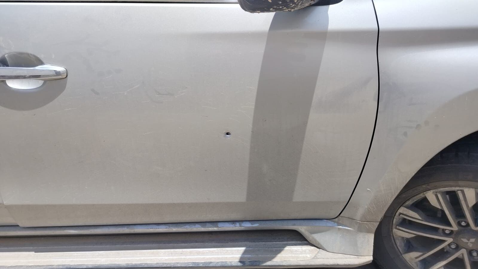 Vehículo del expersonero de Tibú atacado a disparos / Foto: Cortesía