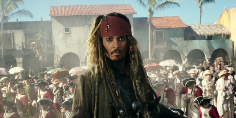 El Capitán Jack Sparrow en "Piratas del Caribe: La Venganza de Salazar".
