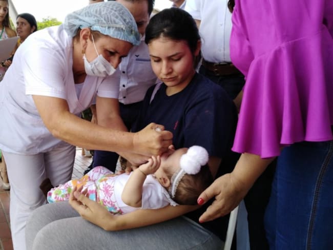 Vacunación de niños en Cúcuta